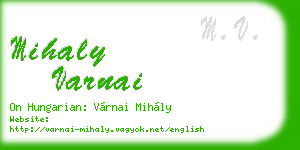 mihaly varnai business card